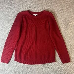 Croft & Barrow Red Knit Pullover Sweater WOMANS S